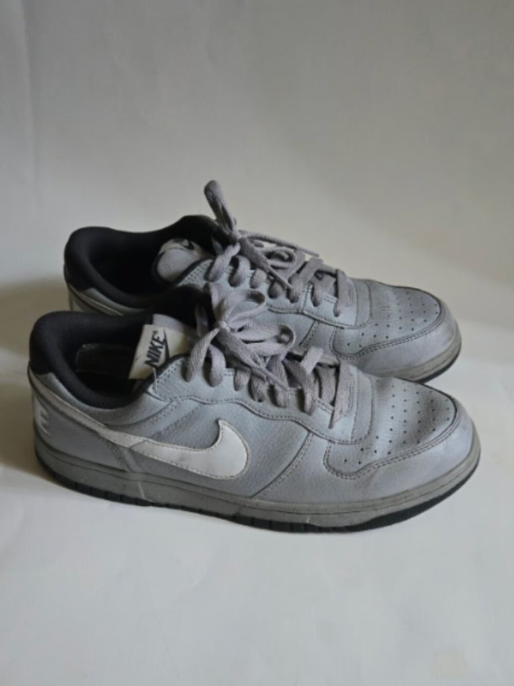 Nike Big Nike Low Grey White Retro Sneakers Size 8 - Picture 2 of 9